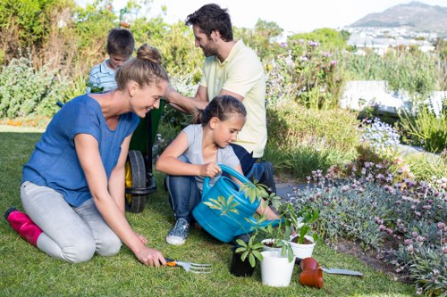 Landscapers in Hanwell planning a garden transformation