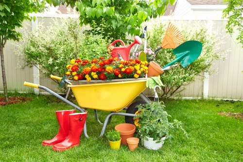 Seasonal planting design with flowers and shrubs in a Hanwell landscape