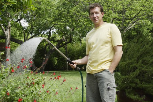 Modern garden privacy and planting design in Hanwell